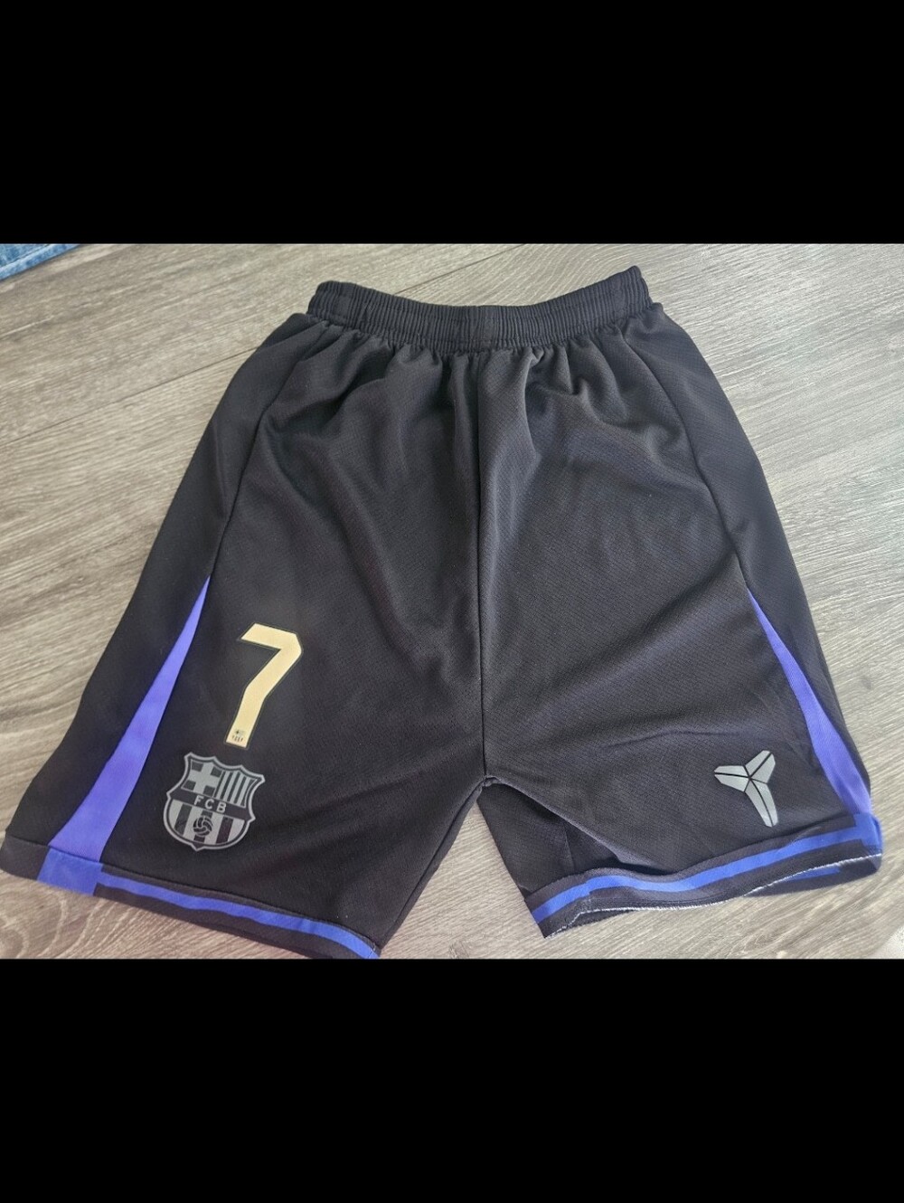 Nike - FC Barcelona Soccer Shorts - Black With Purple